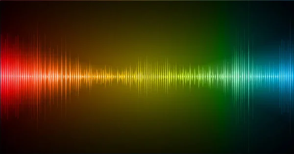 音の波による抽象的な未来的背景 — ストックベクタ
