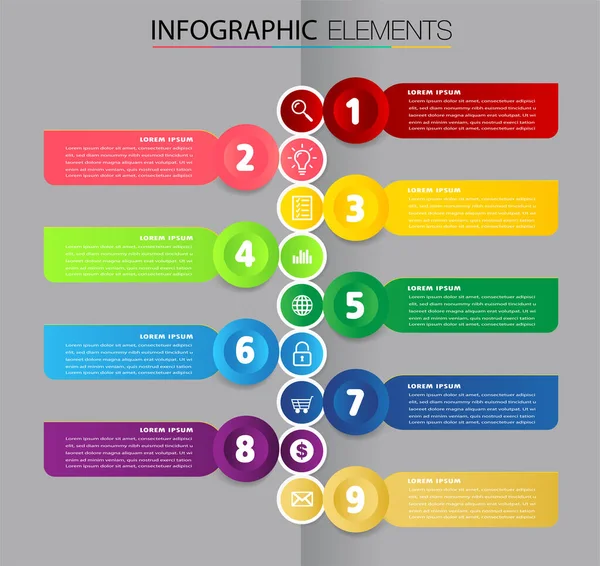 Moderne Textbox Vorlage Banner Infografik — Stockvektor