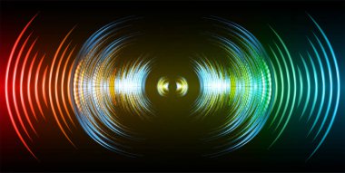 Ses dalgaları salınıyor karanlık ışık