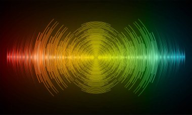 Ses dalgaları salınıyor karanlık ışık