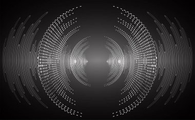 Ses dalgaları salınıyor karanlık ışık