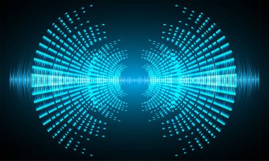 Ses dalgaları salınıyor karanlık ışık