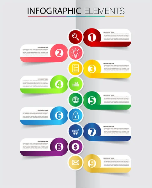 Moderne Textbox Vorlage Infografik Banner Zeitachse — Stockvektor