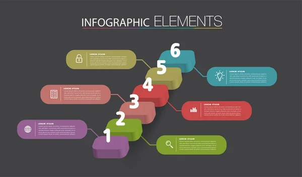 Sikeres Üzleti Koncepció Megerősítése Lépcsőinfografikus Vektor — Stock Vector