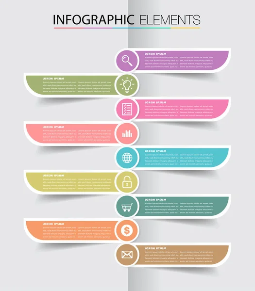 Modern Textruta Mall Infographics Banner Tidslinje — Stock vektor