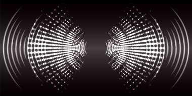 Ses dalgaları ile soyut gelecek arkaplanı