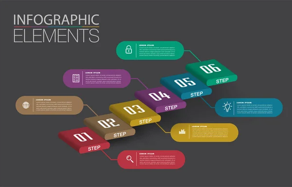 Moderne Textbox Vorlage Banner Infografik — Stockvektor