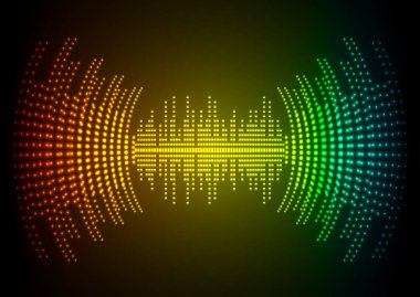 Sound Wave audio. Abstract Digital Music Equalizer Waves.