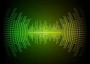 Sound Wave audio. Abstract Digital Music Equalizer Waves.