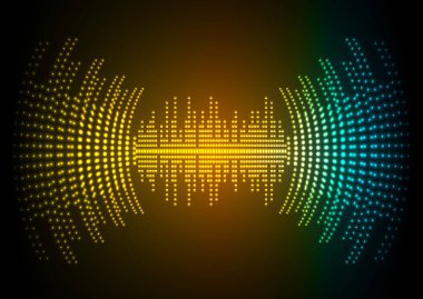 Sound Wave audio. Abstract Digital Music Equalizer Waves.