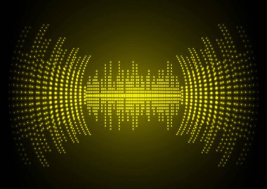 Sound Wave audio. Abstract Digital Music Equalizer Waves.