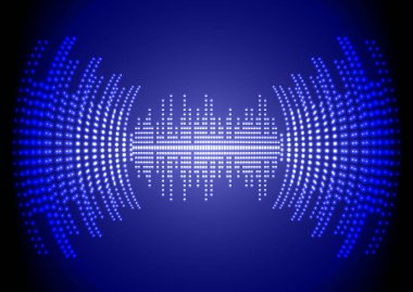Sound Wave audio. Abstract Digital Music Equalizer Waves.