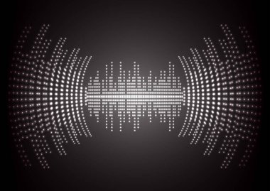 Sound Wave audio. Abstract Digital Music Equalizer Waves.
