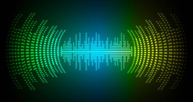 Sound Wave audio. Abstract Digital Music Equalizer Waves.