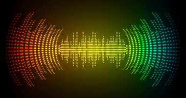 Sound Wave audio. Abstract Digital Music Equalizer Waves.
