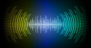 Sound Wave audio. Abstract Digital Music Equalizer Waves.