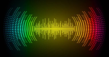 Sound Wave audio. Abstract Digital Music Equalizer Waves.