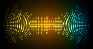 Sound Wave audio. Abstract Digital Music Equalizer Waves.