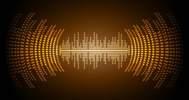 Sound Wave audio. Abstract Digital Music Equalizer Waves.