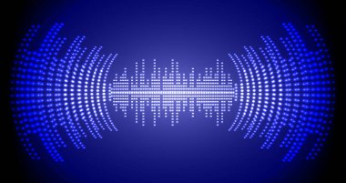 Sound Wave audio. Abstract Digital Music Equalizer Waves.