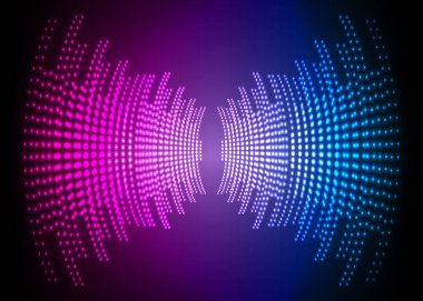 Sound Wave audio. Abstract Digital Music Equalizer Waves.