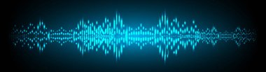 Sound Wave audio. Abstract Digital Music Equalizer Waves.