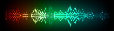 Sound Wave audio. Abstract Digital Music Equalizer Waves.