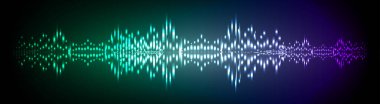 Sound Wave audio. Abstract Digital Music Equalizer Waves.