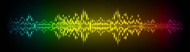 Sound Wave audio. Abstract Digital Music Equalizer Waves.