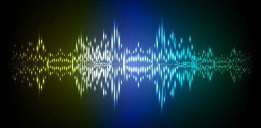 Sound Wave audio. Abstract Digital Music Equalizer Waves.
