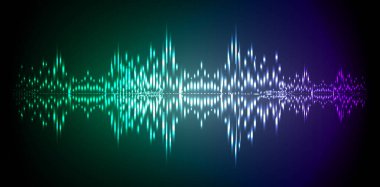 Sound Wave audio. Abstract Digital Music Equalizer Waves.