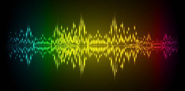 Sound Wave audio. Abstract Digital Music Equalizer Waves.