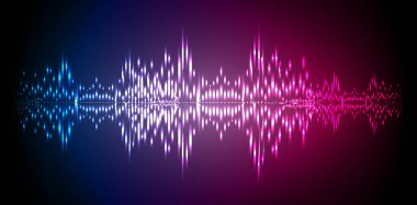 Sound Wave audio. Abstract Digital Music Equalizer Waves.