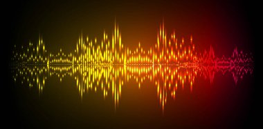 Sound Wave audio. Abstract Digital Music Equalizer Waves.