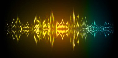 Sound Wave audio. Abstract Digital Music Equalizer Waves.