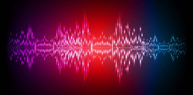 Sound Wave audio. Abstract Digital Music Equalizer Waves.