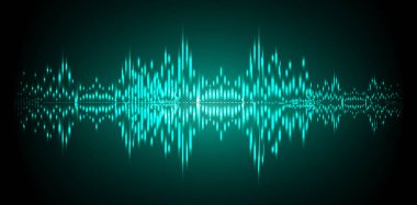 Sound Wave audio. Abstract Digital Music Equalizer Waves.