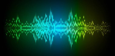 Sound Wave audio. Abstract Digital Music Equalizer Waves.