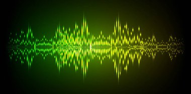 Sound Wave audio. Abstract Digital Music Equalizer Waves.