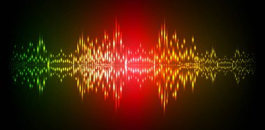 Sound Wave audio. Abstract Digital Music Equalizer Waves.