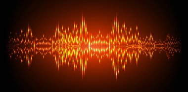 Sound Wave audio. Abstract Digital Music Equalizer Waves.