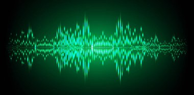 Sound Wave audio. Abstract Digital Music Equalizer Waves.