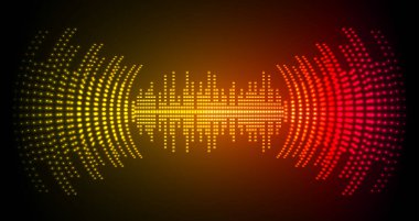 Parlak çizgileri olan soyut bir arkaplan. Ses dalgası sesi. Soyut Dijital Müzik Eşitleyici Dalgaları. 