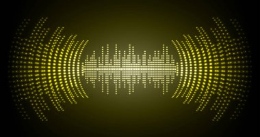 Parlak çizgileri olan soyut bir arkaplan. Ses dalgası sesi. Soyut Dijital Müzik Eşitleyici Dalgaları. 