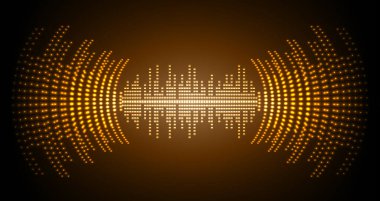 Parlak çizgileri olan soyut bir arkaplan. Ses dalgası sesi. Soyut Dijital Müzik Eşitleyici Dalgaları. 