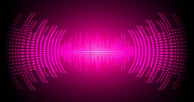 Parlak çizgileri olan soyut bir arkaplan. Ses dalgası sesi. Soyut Dijital Müzik Eşitleyici Dalgaları. 