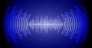 Parlak çizgileri olan soyut bir arkaplan. Ses dalgası sesi. Soyut Dijital Müzik Eşitleyici Dalgaları. 