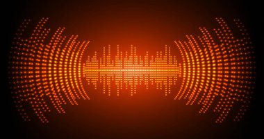 Parlak çizgileri olan soyut bir arkaplan. Ses dalgası sesi. Soyut Dijital Müzik Eşitleyici Dalgaları. 