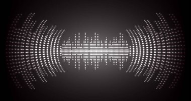 Parlak çizgileri olan soyut bir arkaplan. Ses dalgası sesi. Soyut Dijital Müzik Eşitleyici Dalgaları. 