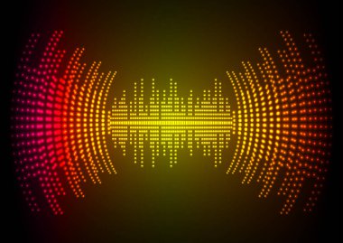 Parlak çizgileri olan soyut bir arkaplan. Ses dalgası sesi. Soyut Dijital Müzik Eşitleyici Dalgaları. 